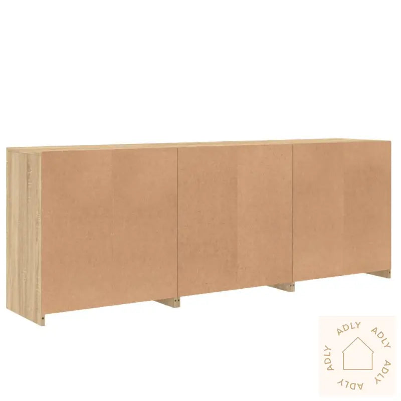 Skjenk Med Led-Lys Sonoma Eik 181,5X37X67 Cm