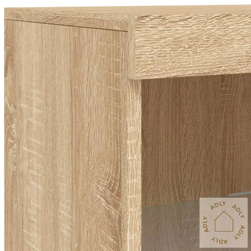 Skjenk Med Led-Lys Sonoma Eik 162X37X100 Cm