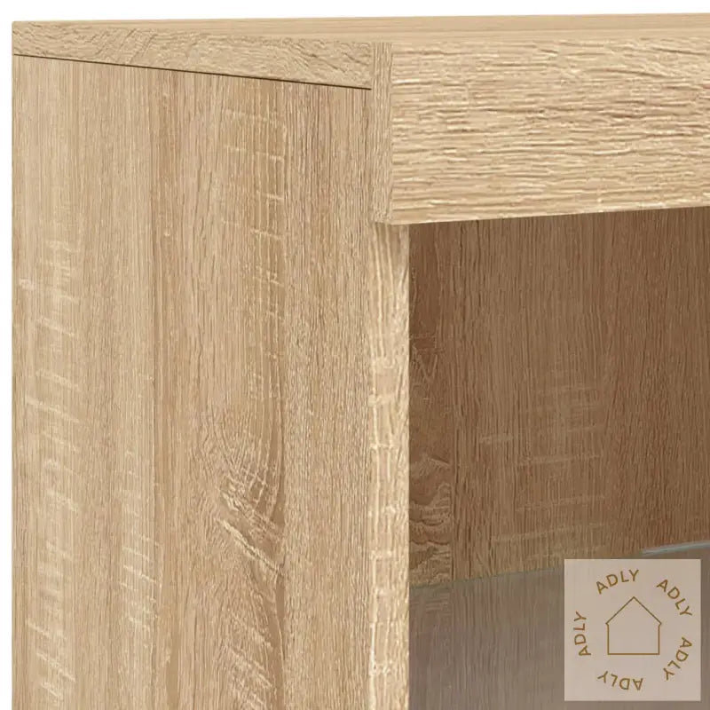 Skjenk Med Led-Lys Sonoma Eik 162X37X100 Cm