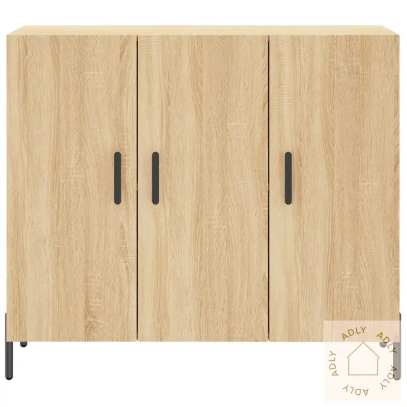 Skjenk Sonoma Eik 90X34X80 Cm Konstruert Tre