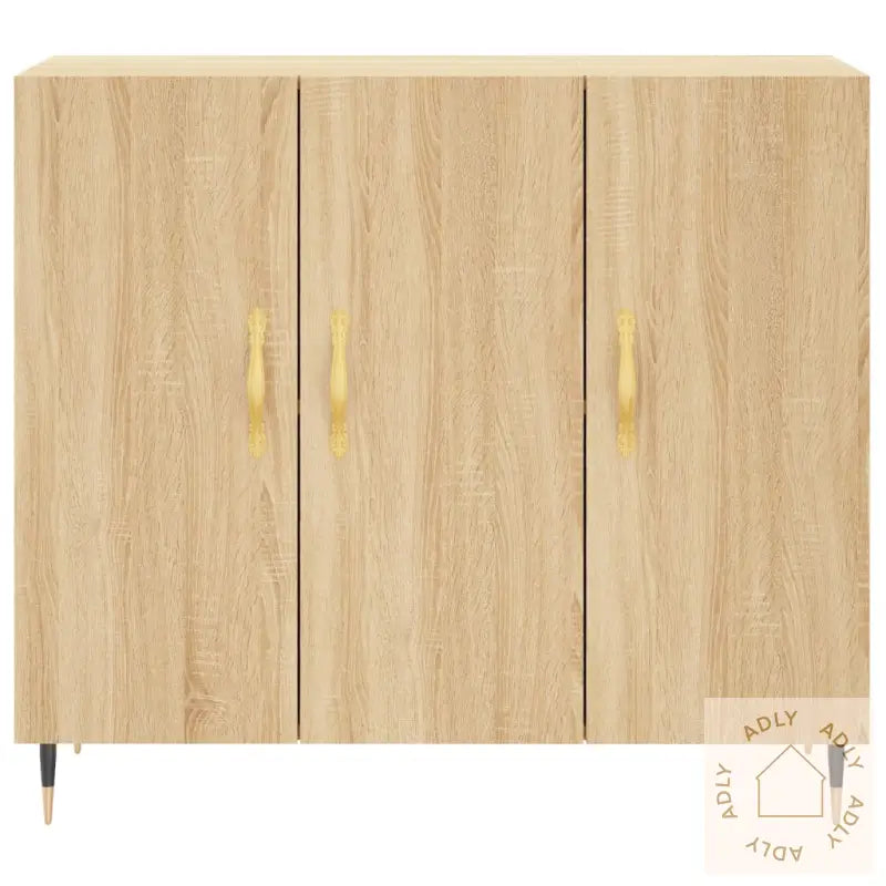 Skjenk Sonoma Eik 90X34X80 Cm Konstruert Tre