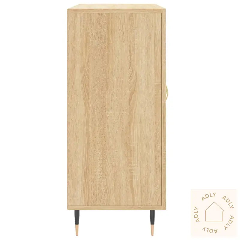 Skjenk Sonoma Eik 90X34X80 Cm Konstruert Tre