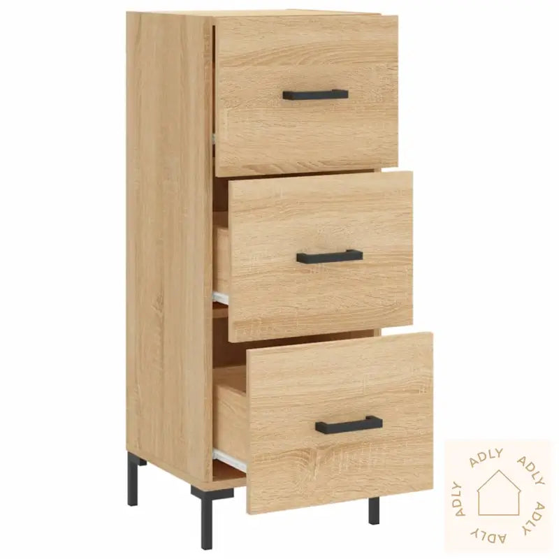 Skjenk Sonoma Eik 34,5X34X90 Cm Konstruert Tre
