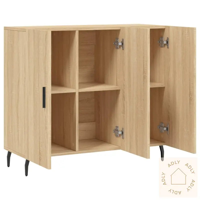 Skjenk Sonoma Eik 90X34X80 Cm Konstruert Tre