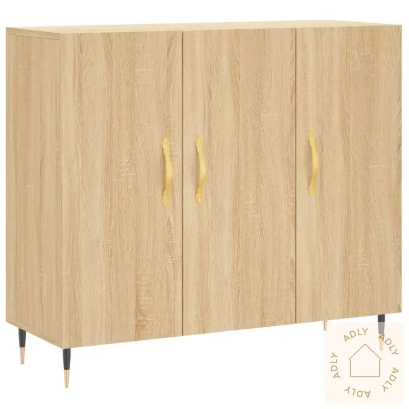 Skjenk Sonoma Eik 90X34X80 Cm Konstruert Tre