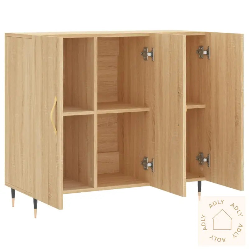 Skjenk Sonoma Eik 90X34X80 Cm Konstruert Tre