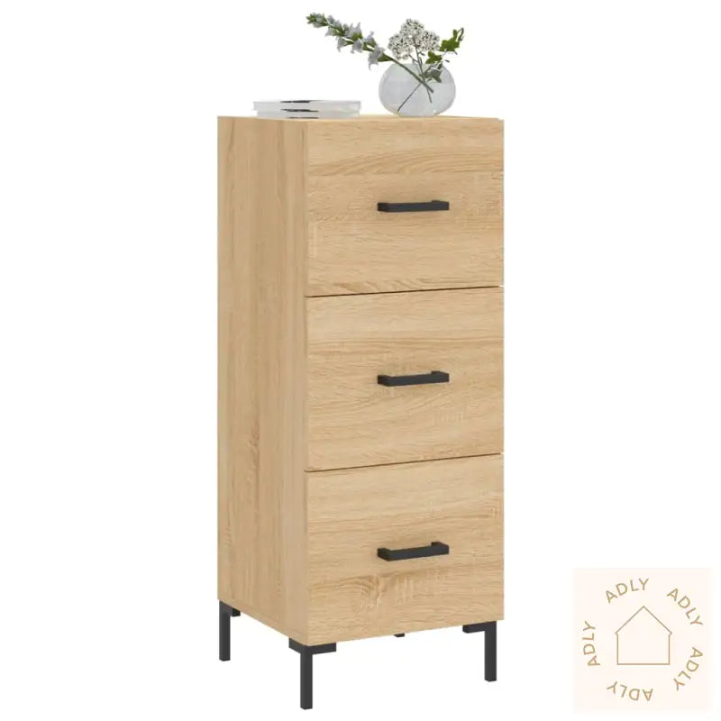 Skjenk Sonoma Eik 34,5X34X90 Cm Konstruert Tre