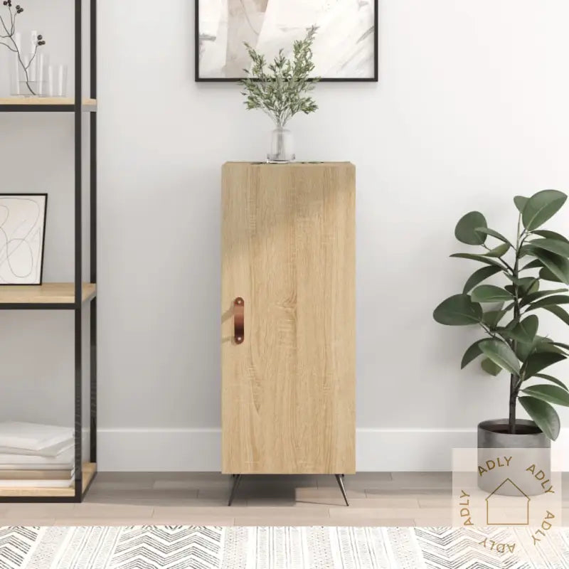 Skjenk Sonoma Eik 34,5X34X90 Cm Konstruert Tre