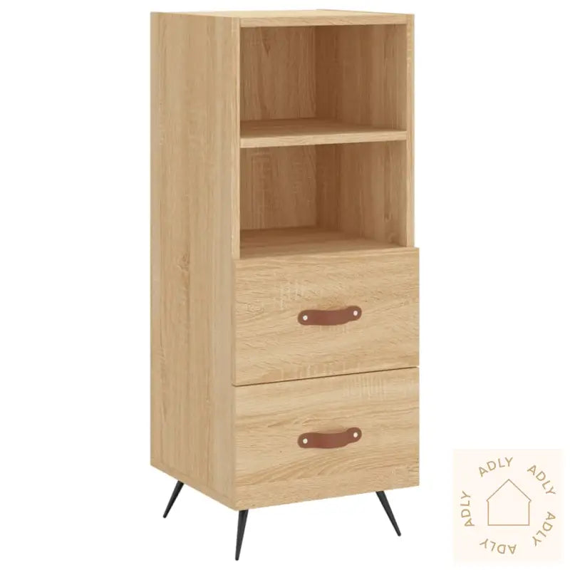 Skjenk Sonoma Eik 34,5X34X90 Cm Konstruert Tre
