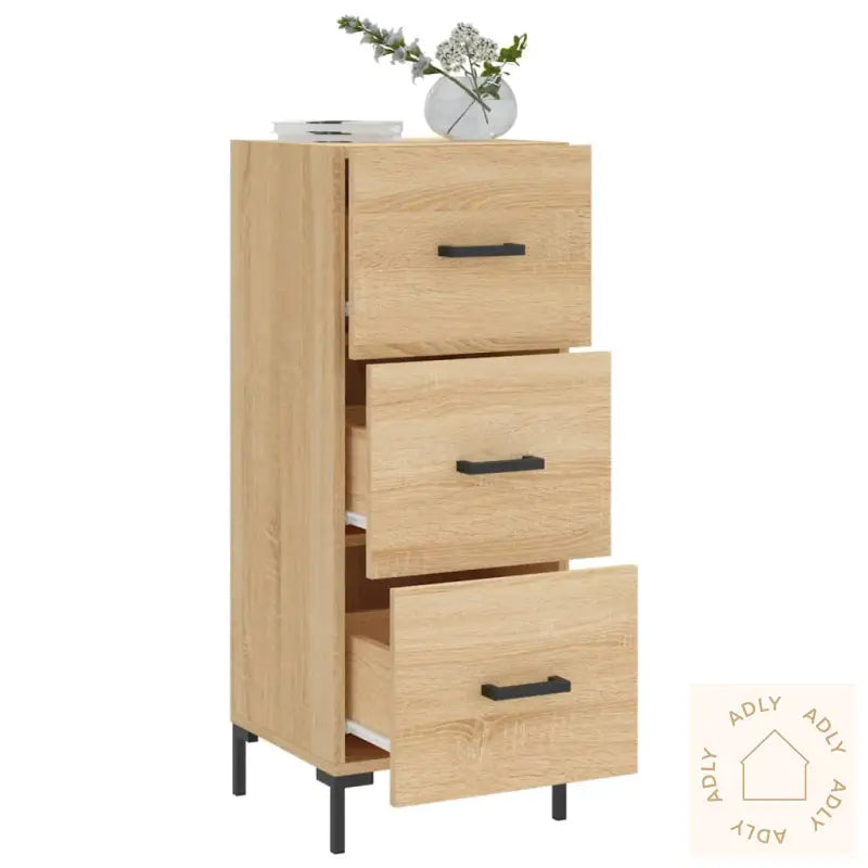 Skjenk Sonoma Eik 34,5X34X90 Cm Konstruert Tre