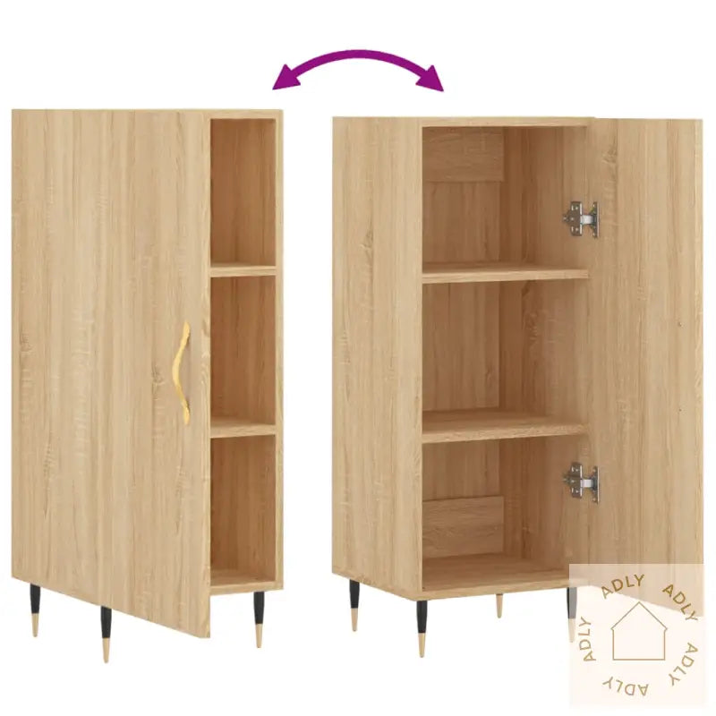 Skjenk Sonoma Eik 34,5X34X90 Cm Konstruert Tre