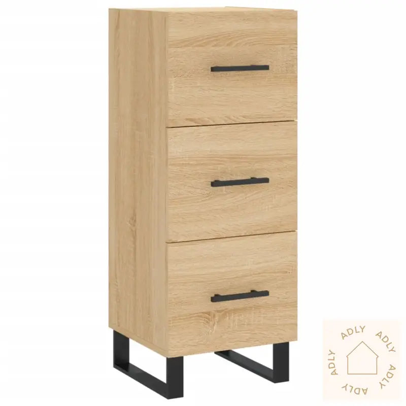 Skjenk Sonoma Eik 34,5X34X90 Cm Konstruert Tre