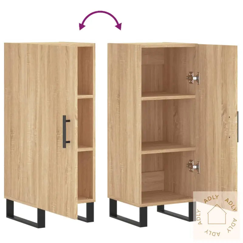 Skjenk Sonoma Eik 34,5X34X90 Cm Konstruert Tre