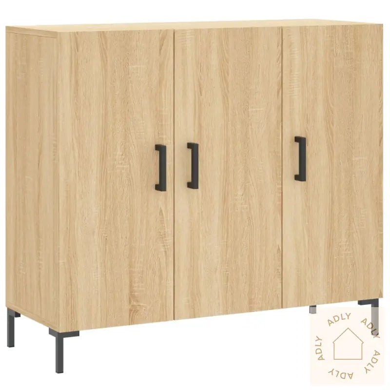 Skjenk Sonoma Eik 90X34X80 Cm Konstruert Tre