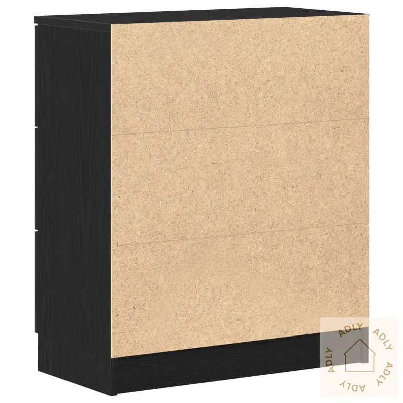 Svart Eik Sidebord 60X30X70 Cm Laget Av Konstruert Tre