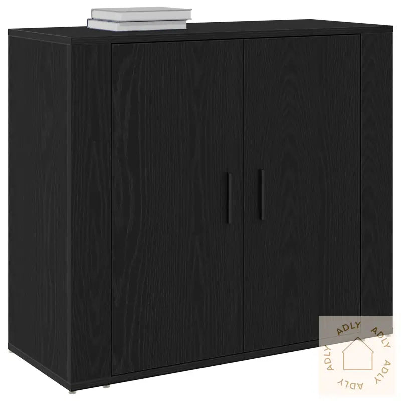 Skap Svart Eik 80X33X70 Cm Ingeniørtre