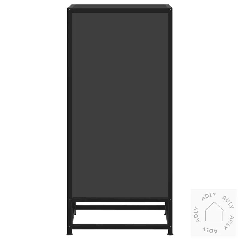 Skjenk Svart 35,5X35X76 Cm Konstruert Tre Og Metall