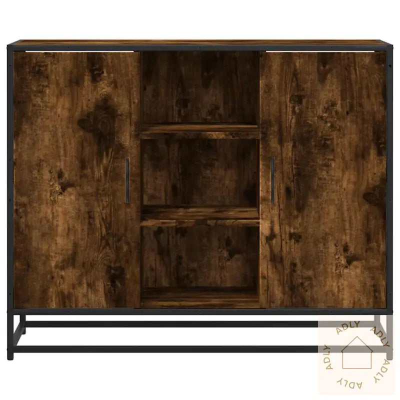 Skjenk Røkt Eik 92X35X76 Cm Konstruert Tre