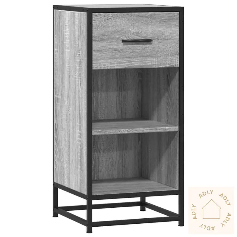 Skjenk Grå Sonoma 35,5X35X76 Cm Konstruert Tre Og Metall