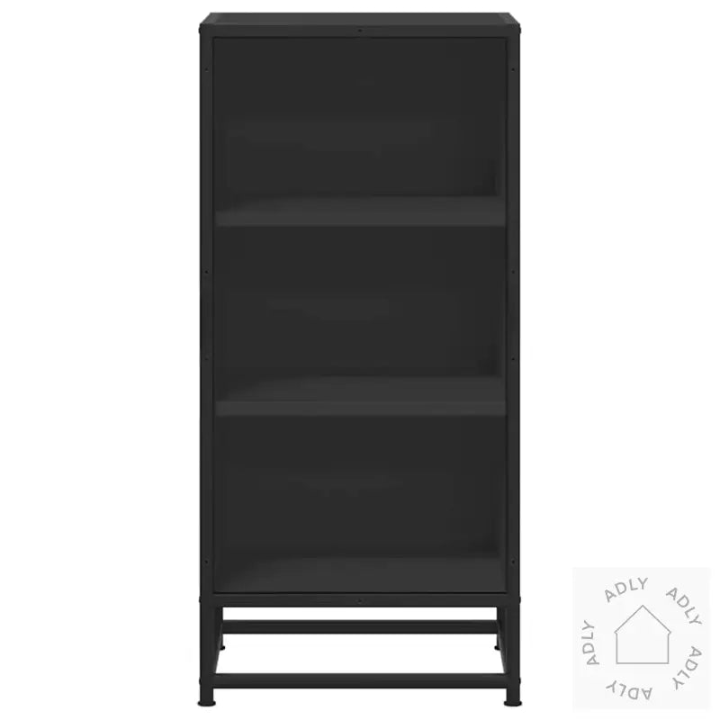 Skjenk Svart 35,5X35X76 Cm Konstruert Tre Og Metall