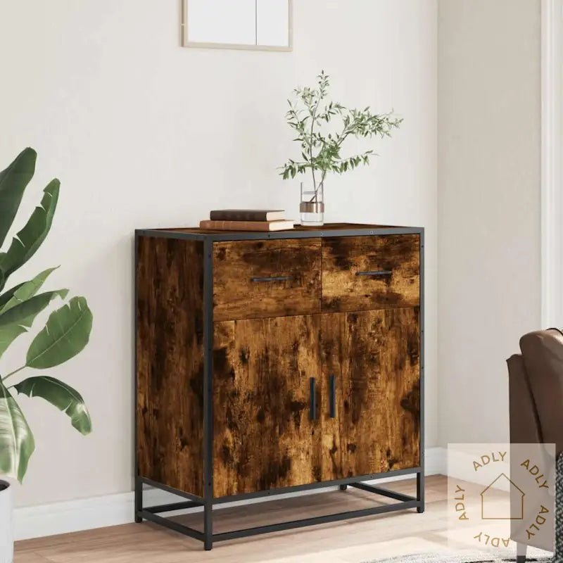 Skjenk Røkt Eik 68X35X76 Cm Konstruert Tre