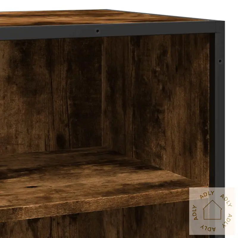 Skjenk Røkt Eik 35,5X35X76 Cm Konstruert Tre Og Metall