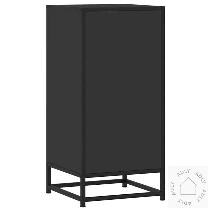 Skjenk Svart 35,5X35X76 Cm Konstruert Tre Og Metall