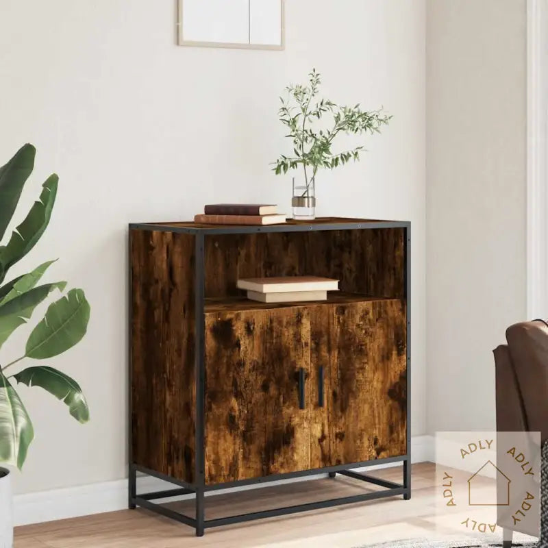 Skjenk Røkt Eik 68X35X76 Cm Konstruert Tre