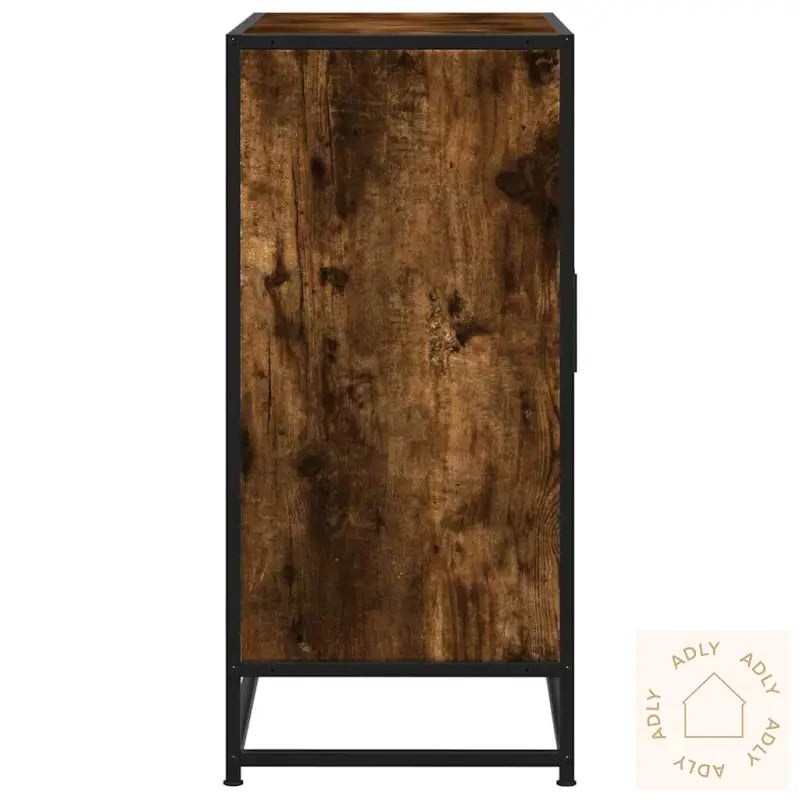 Skjenk Røkt Eik 68X35X76 Cm Konstruert Tre Og Metall