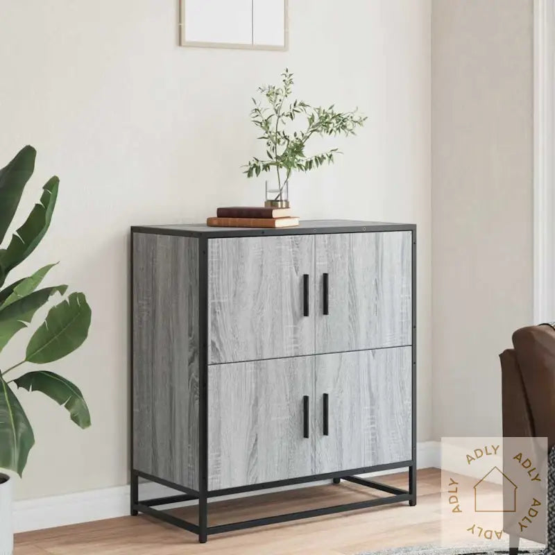 Skjenk Grå Sonoma 68X35X76 Cm Konstruert Tre