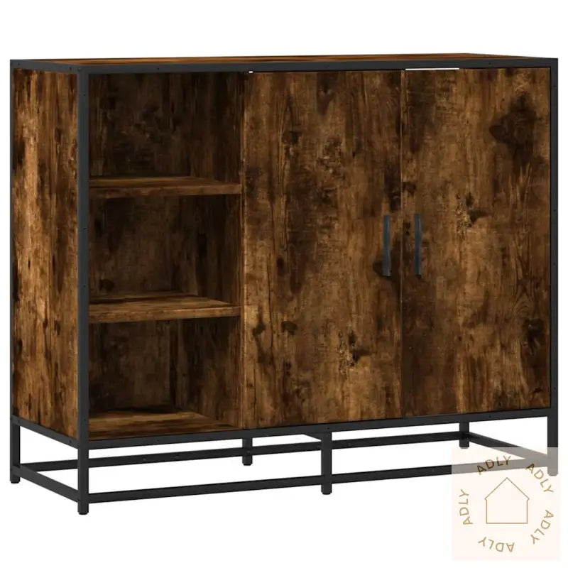 Skjenk Røkt Eik 92X35X76 Cm Konstruert Tre