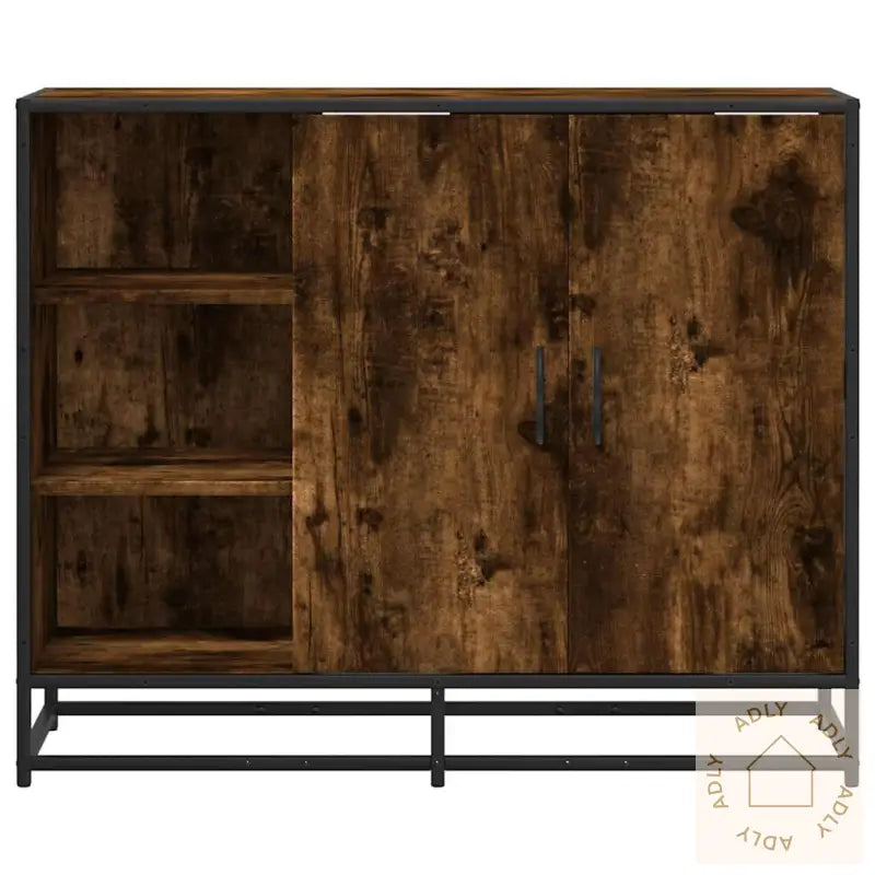 Skjenk Røkt Eik 92X35X76 Cm Konstruert Tre