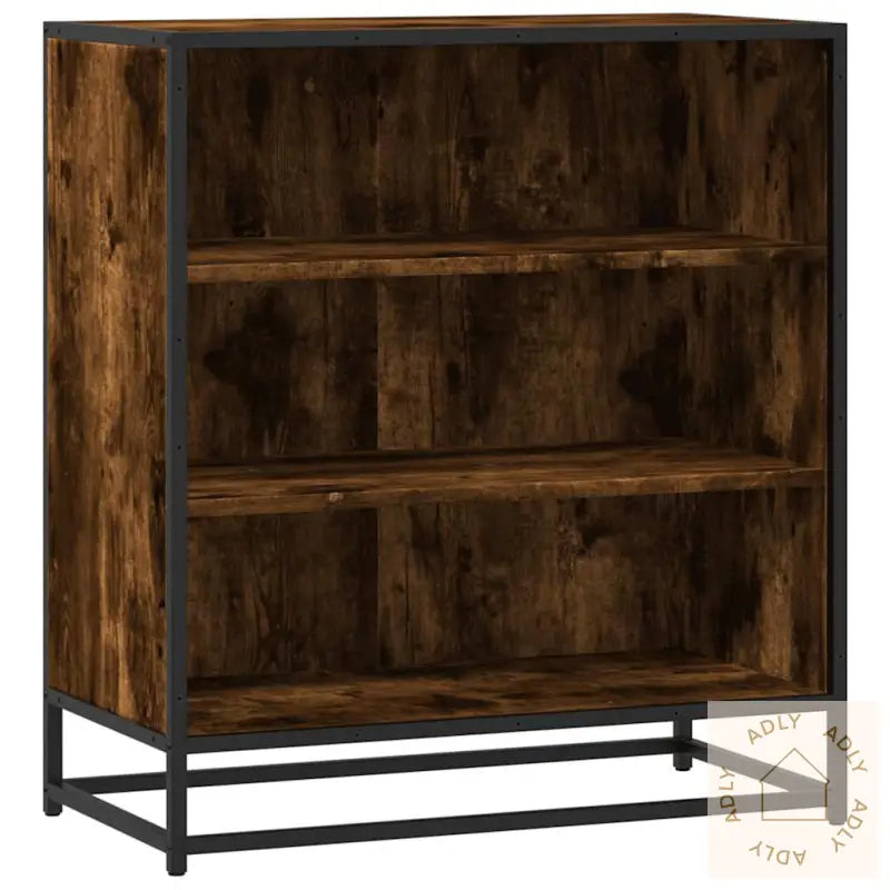 Skjenk Røkt Eik 68X35X76 Cm Konstruert Tre Og Metall