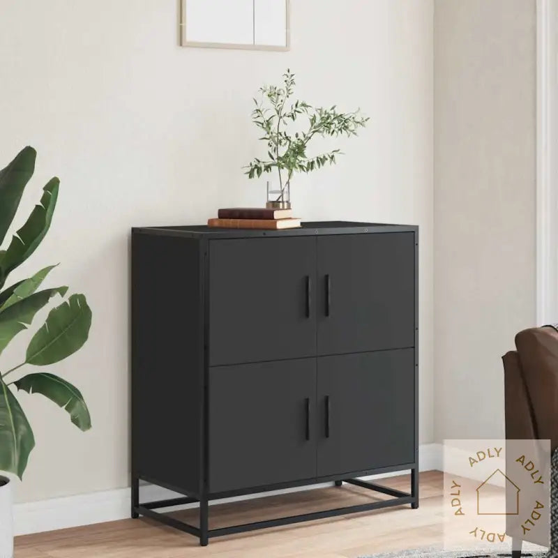 Skjenk Svart 68X35X76 Cm Konstruert Tre