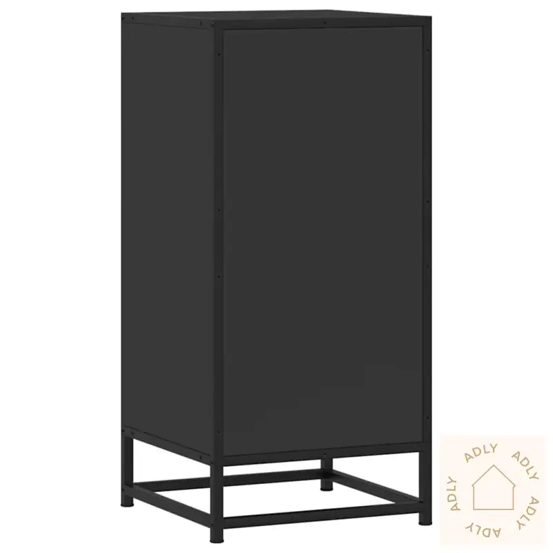 Skjenk Svart 35,5X35X76 Cm Konstruert Tre Og Metall
