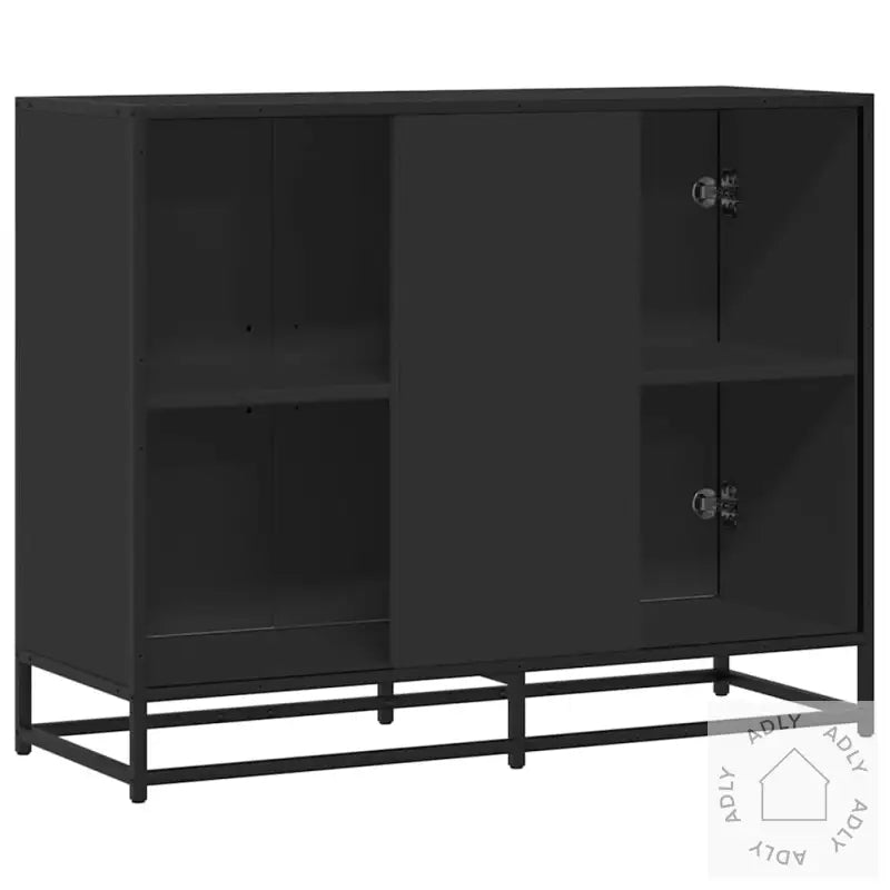 Skjenk Svart 94X35X76 Cm Konstruert Tre