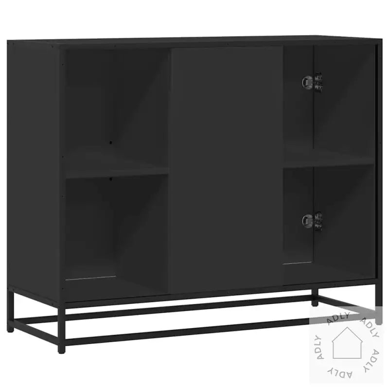 Skjenk Svart 92X35X76 Cm Konstruert Tre