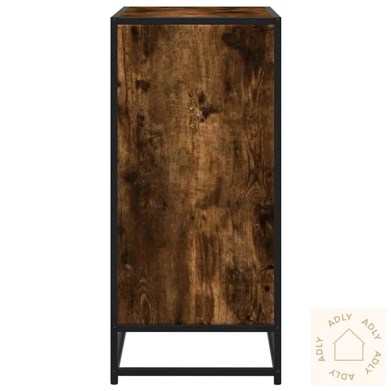 Skjenk Røkt Eik 68X35X76 Cm Konstruert Tre Og Metall