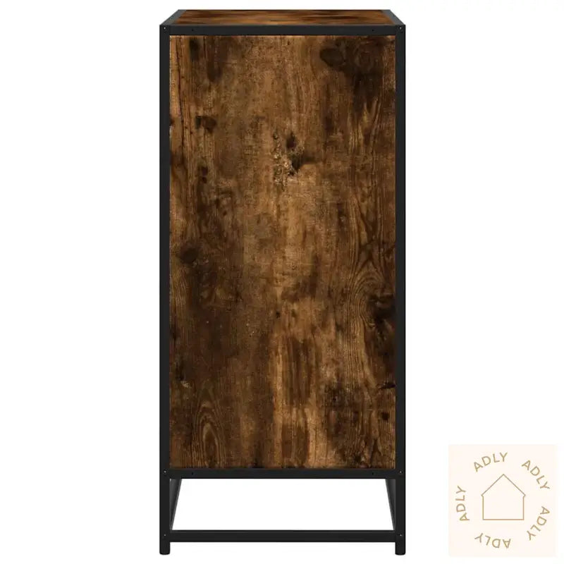 Skjenk Røkt Eik 68X35X76 Cm Konstruert Tre Og Metall