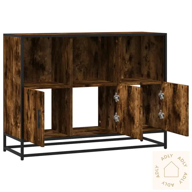 Skjenk Røkt Eik 100X35X76 Cm Konstruert Tre