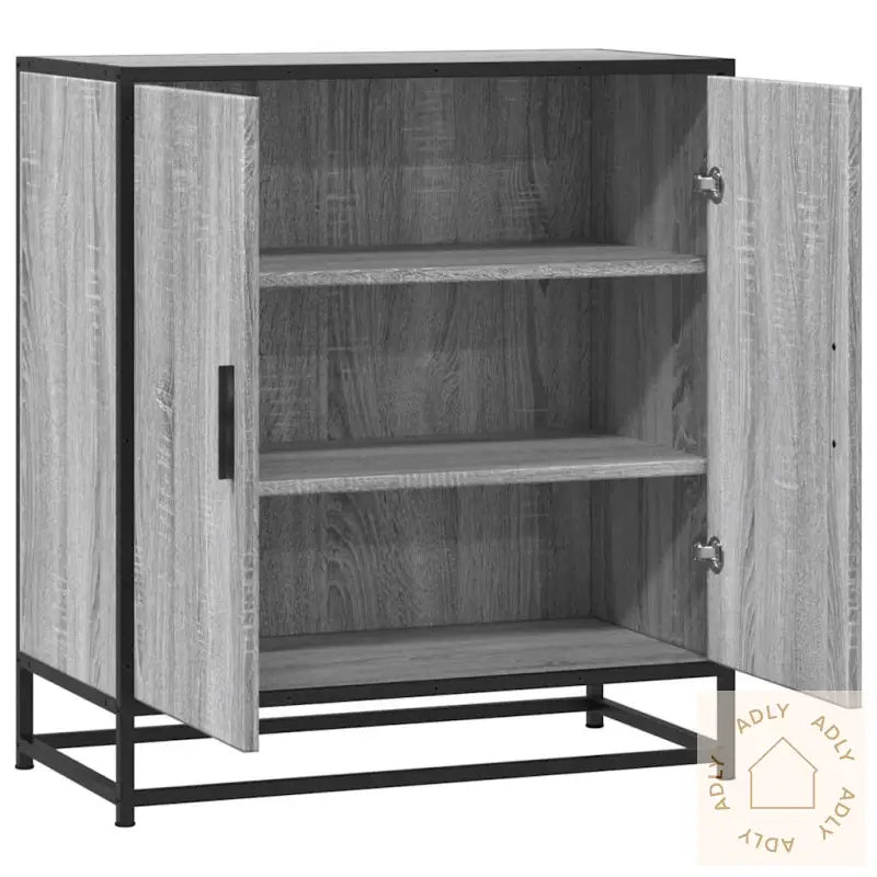 Skjenk Grå Sonoma 68X35X76 Cm Konstruert Tre Og Metall