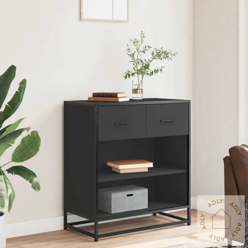 Skjenk Svart 68X35X76 Cm Konstruert Tre