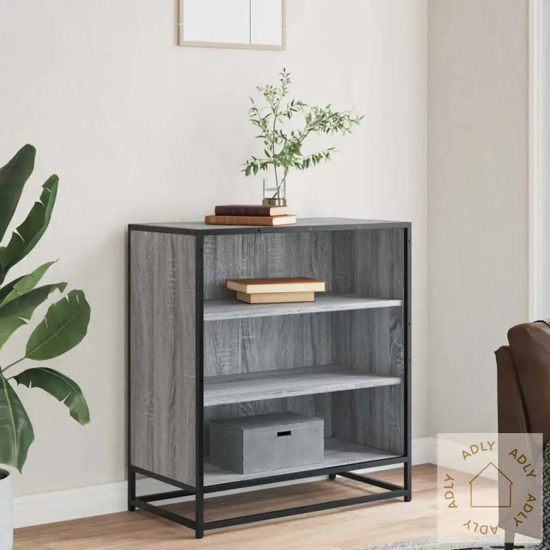 Skjenk Grå Sonoma 68X35X76 Cm Konstruert Tre Og Metall
