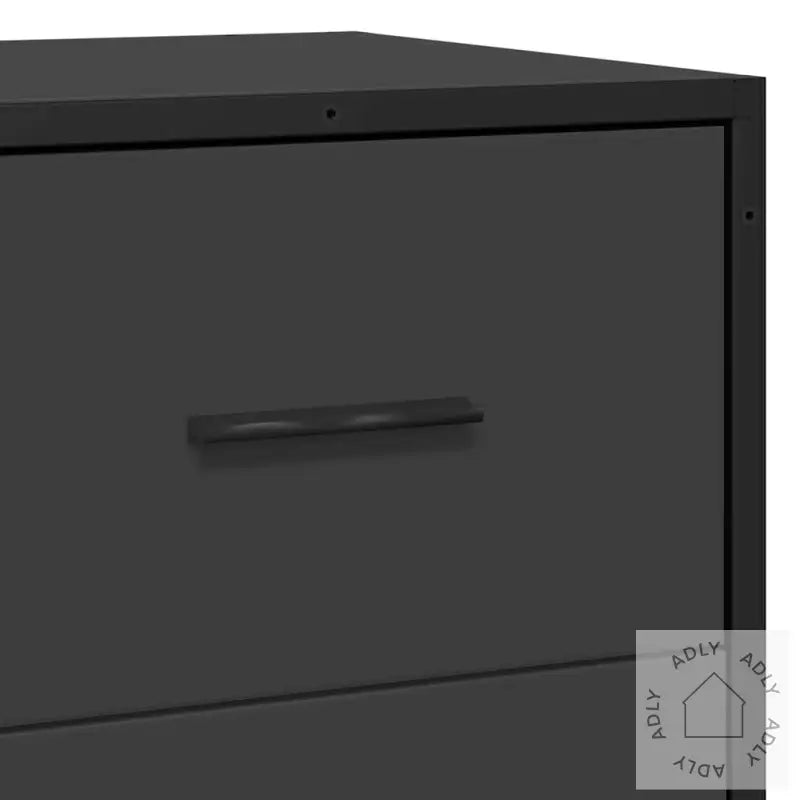 Skjenk Svart 35,5X35X76 Cm Konstruert Tre Og Metall