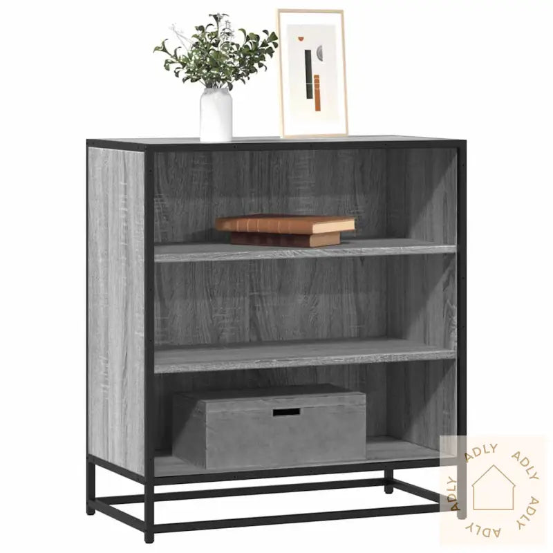 Skjenk Grå Sonoma 68X35X76 Cm Konstruert Tre Og Metall