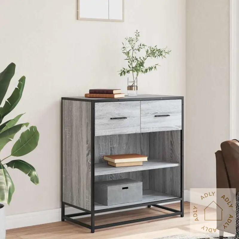 Skjenk Grå Sonoma 68X35X76 Cm Konstruert Tre