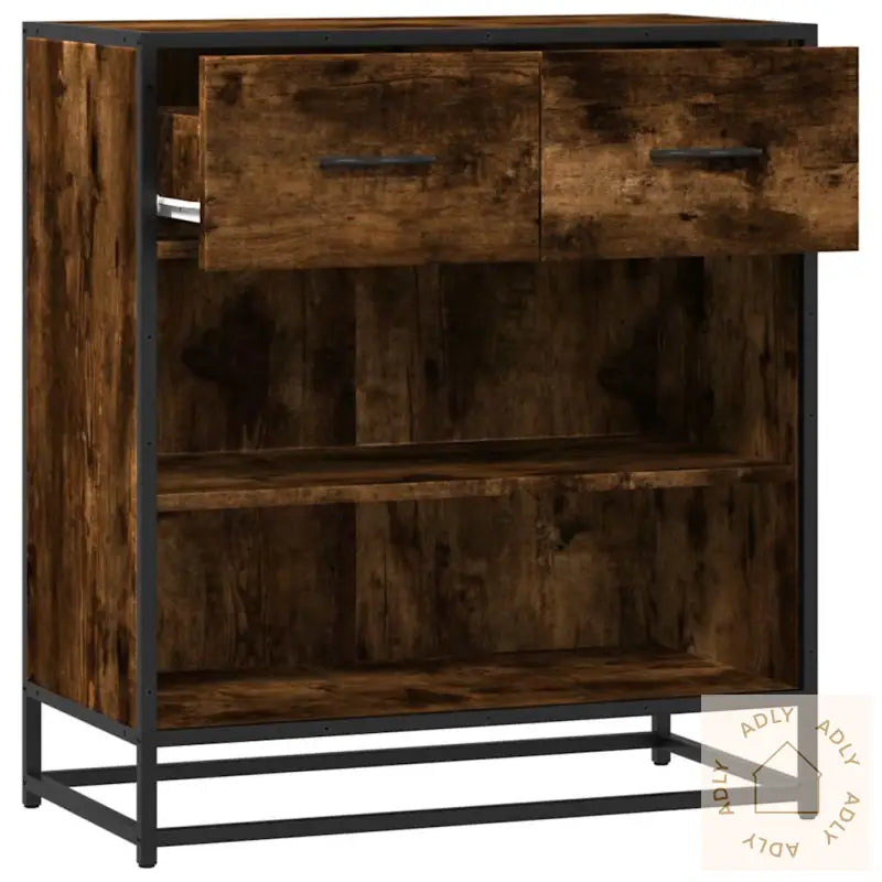 Skjenk Røkt Eik 68X35X76 Cm Konstruert Tre