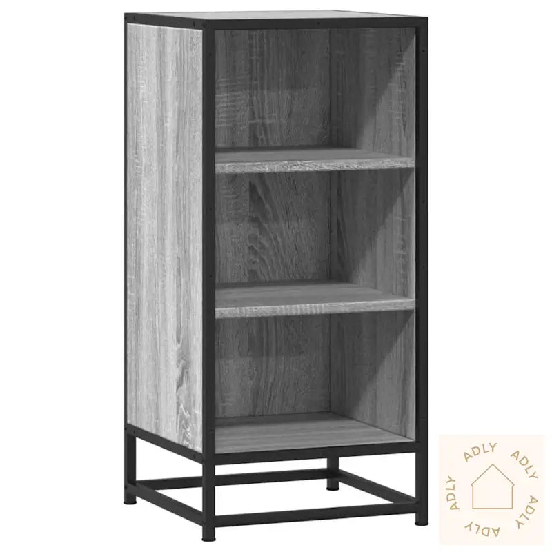 Skjenk Grå Sonoma 35,5X35X76 Cm Konstruert Tre Og Metall