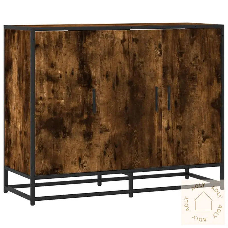 Skjenk Røkt Eik 94X35X76 Cm Konstruert Tre