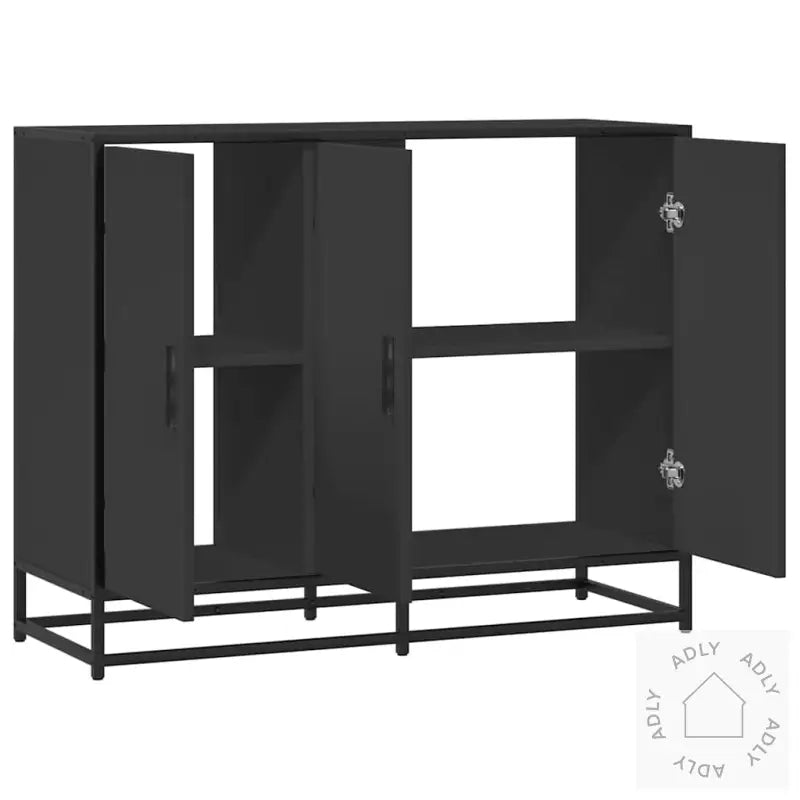 Skjenk Svart 94X35X76 Cm Konstruert Tre